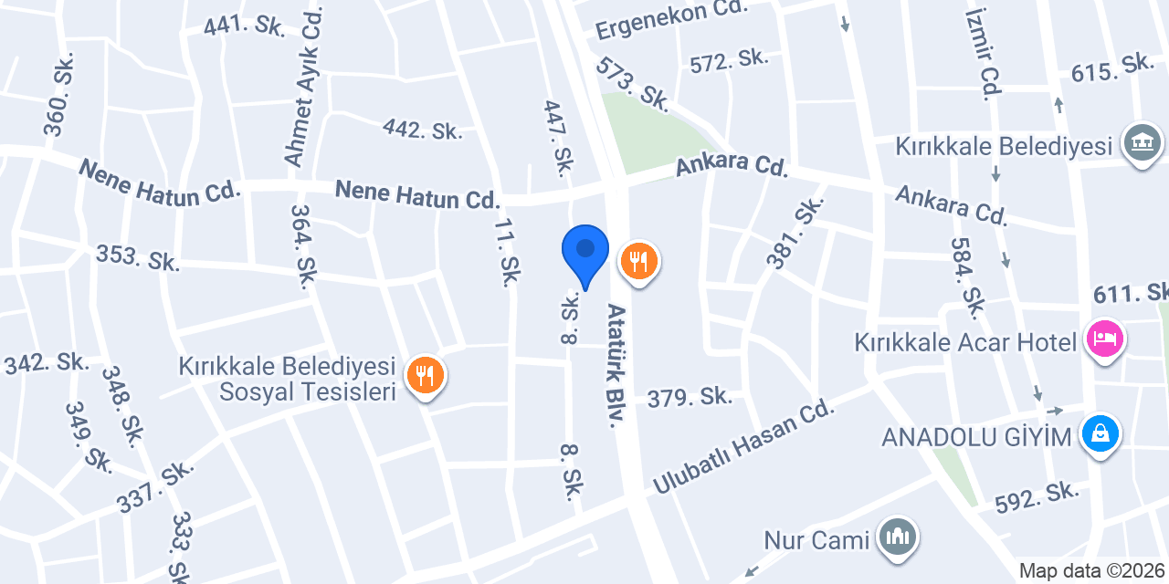 Kırıkkale Simitçi Dünyası Şubesi konumu