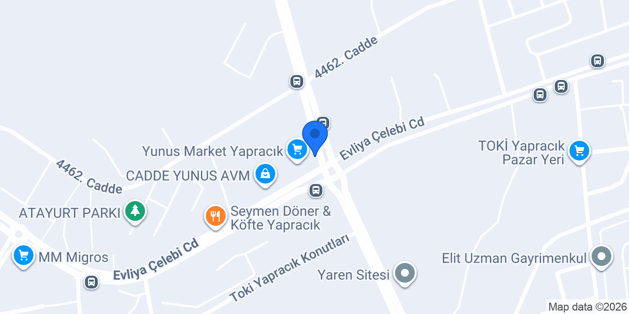 Yapracık sürücü kursu konumu