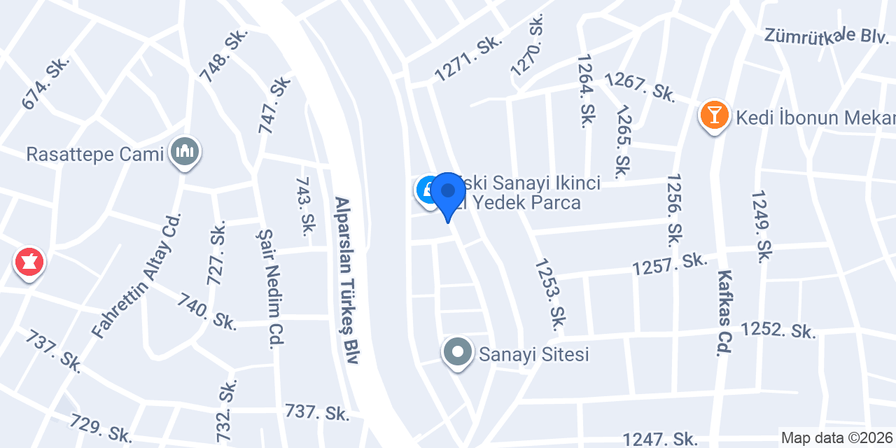 Altınçanak Yedek Parça konumu