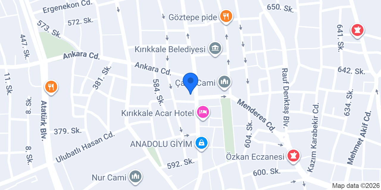 Kırıkkale Koza Akademi Dershanesi konumu