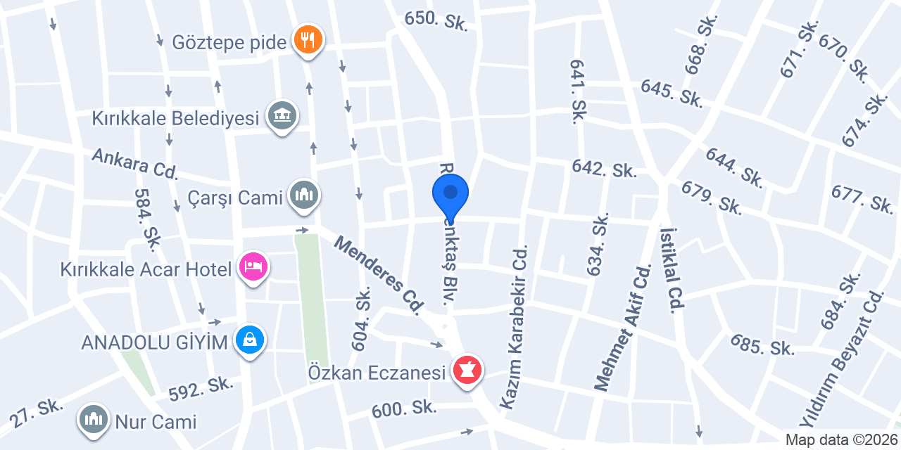 Vahap Bey Mobilya konumu
