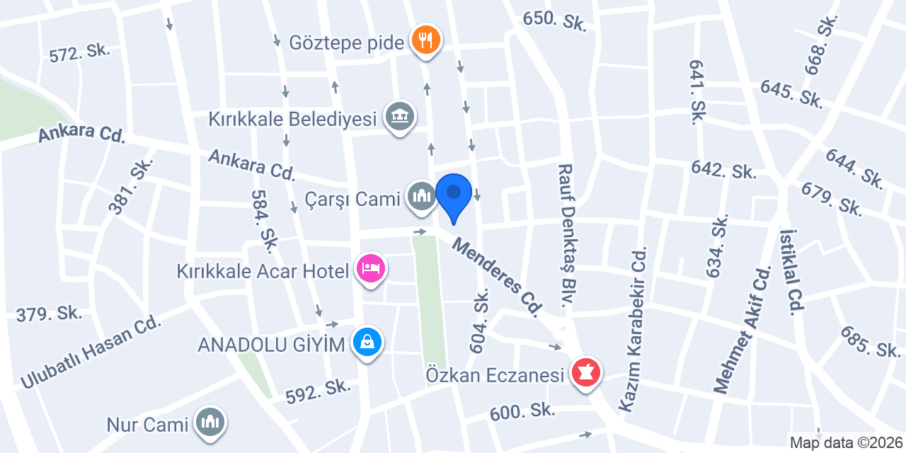 Diş Hekimi Tuna CAVBİN konumu