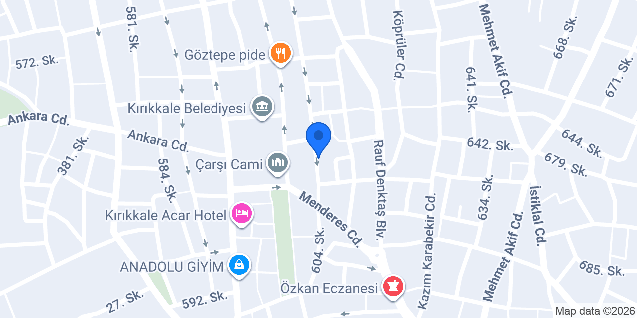 Sekil Enes kuaför konumu