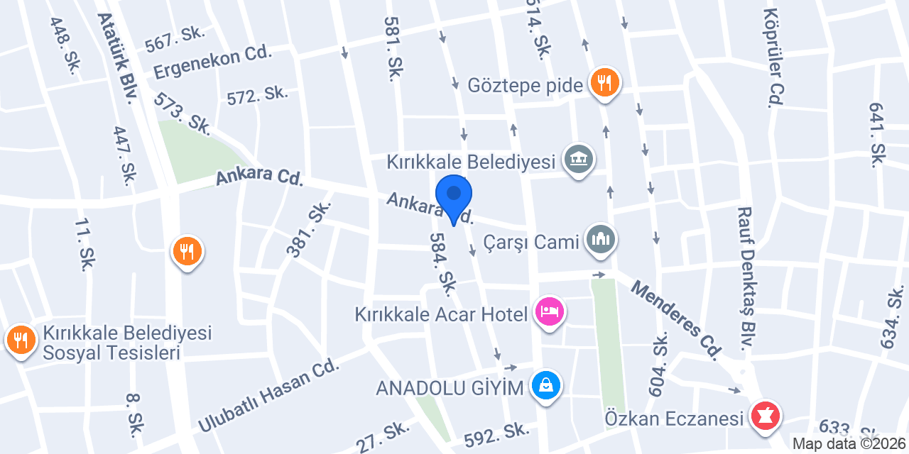 Ekleristan Kırıkkale konumu