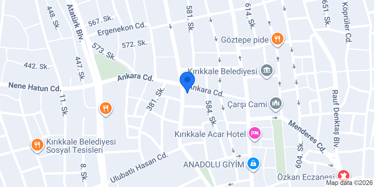 Kırıkkale Anahtar ve Kırıkkale Çilingir konumu
