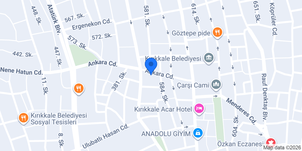 Ömer Chef Profiterol Kırıkkale konumu