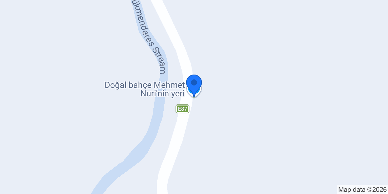 Doğal bahçe Mehmet Nuri'nin yeri konumu