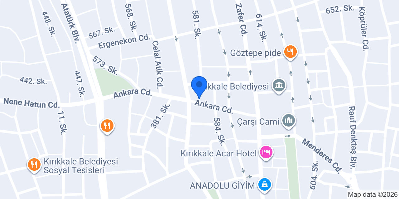 Kırıkkale Diyetisyen İlayda Özsoy konumu
