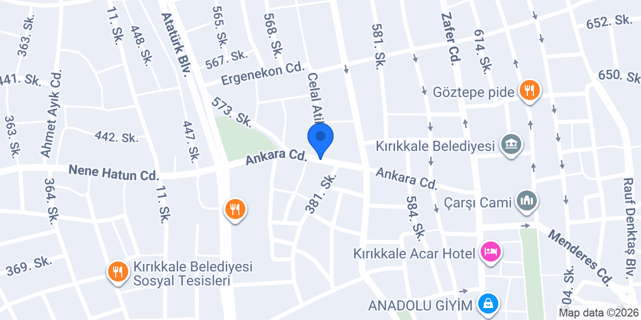 Kırıkkale Merkez Taksi konumu