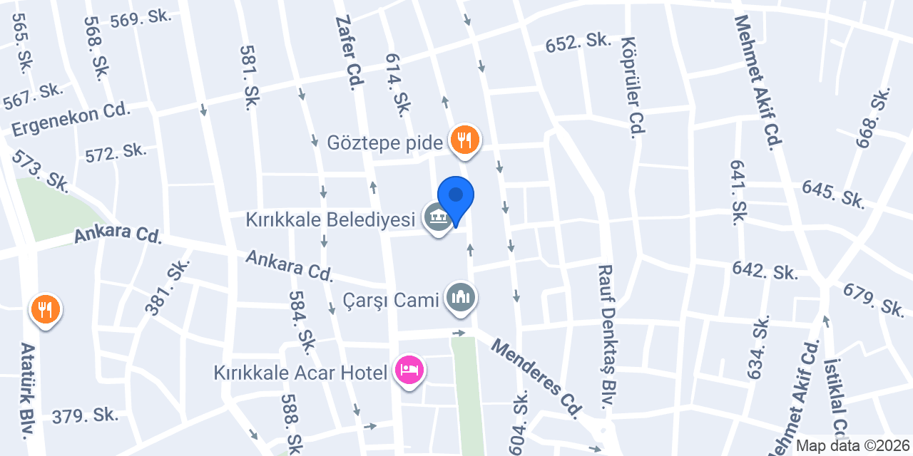 Kırıkkale Ocak Elektrik konumu