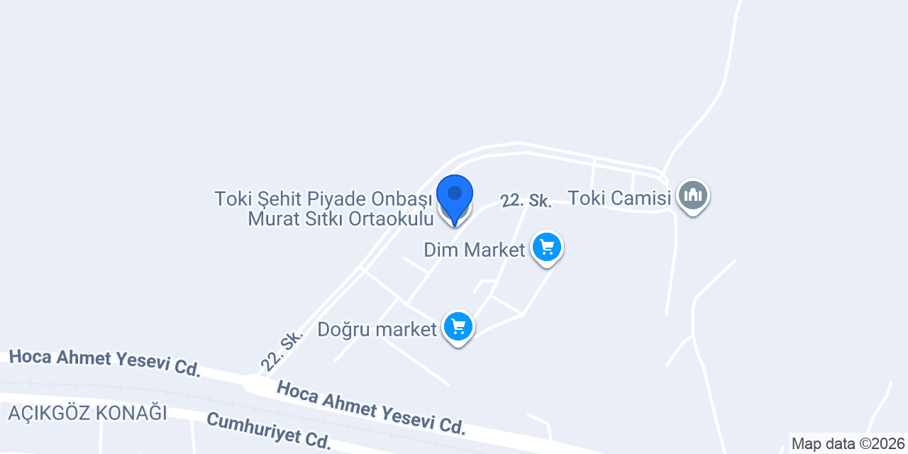 Toki Şehit Piyade Onbaşı Murat Sıtkı Ortaokulu konumu