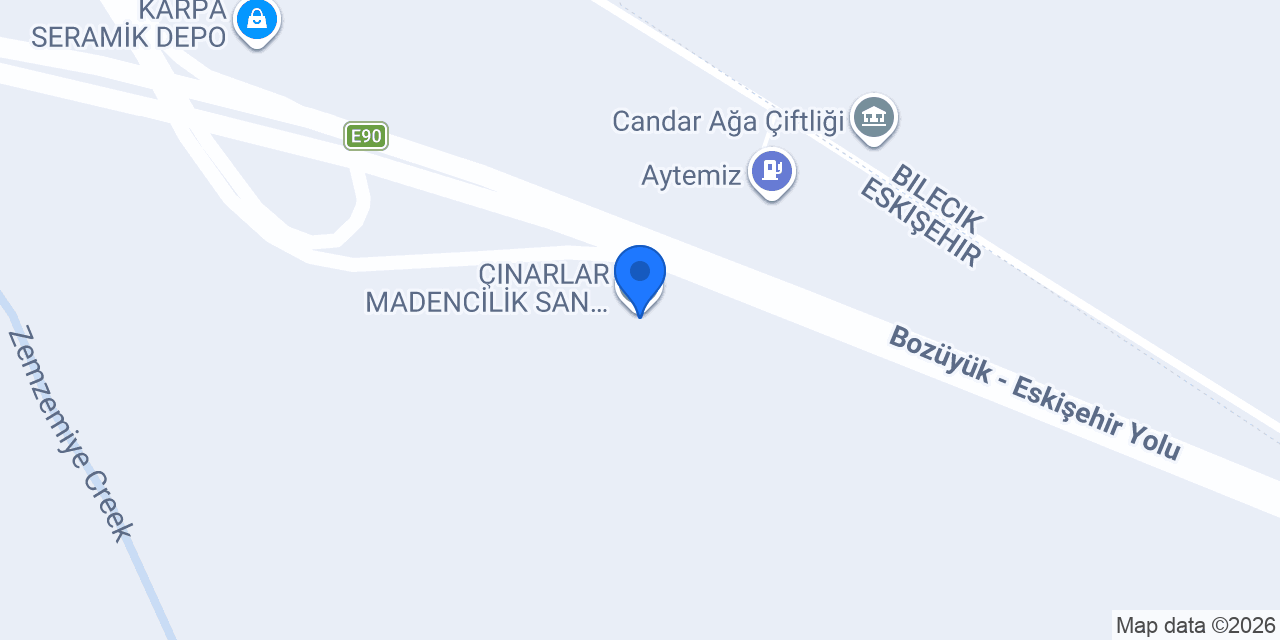 ÇINARLAR MADENCİLİK SAN TİC AŞ konumu