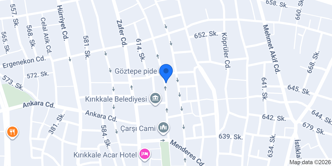 Uygurlar Tekstil 1963 Kırıkkale konumu