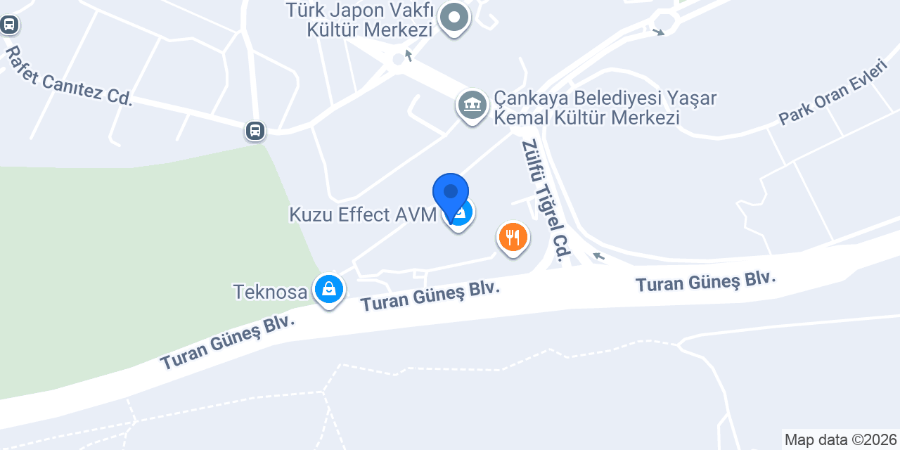 Garenta Ankara Kuzu Effect AVM Araç Kiralama konumu