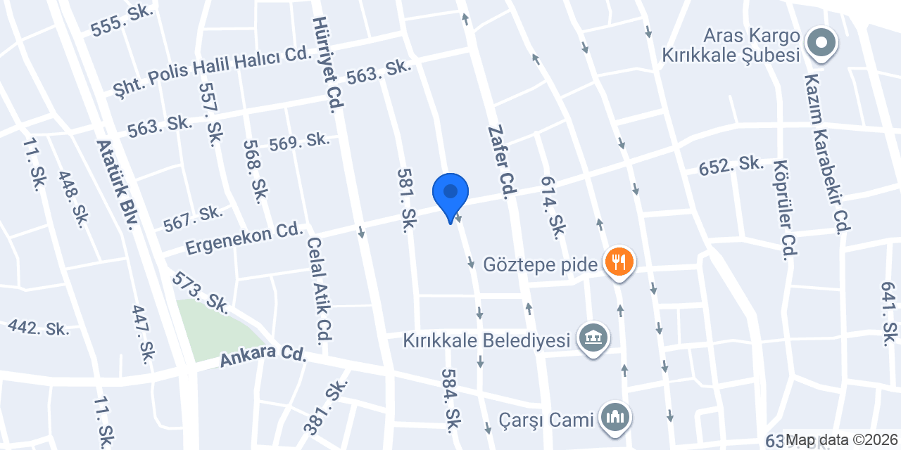 ATEŞ rent a car konumu