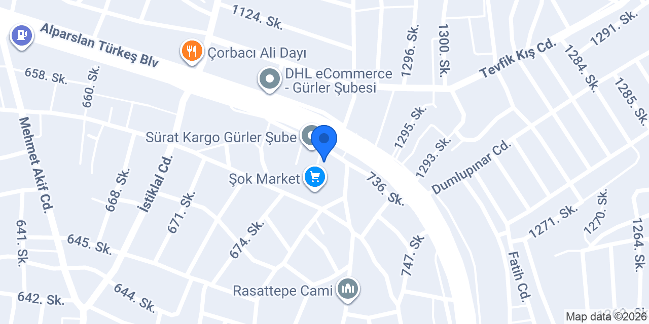 Yurtiçi Kargo Gürler konumu