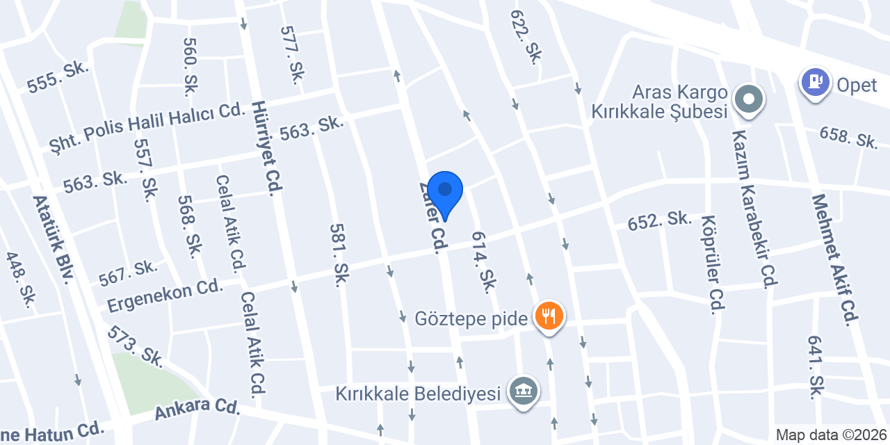 Kırıkkale aşçı hanım konumu