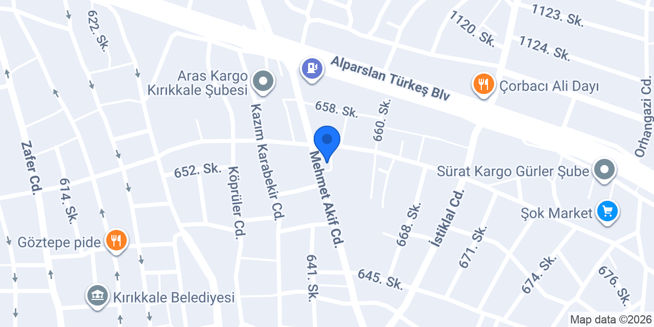 Adıyörem Çiğ Köfte & Cafe Kırıkkale konumu