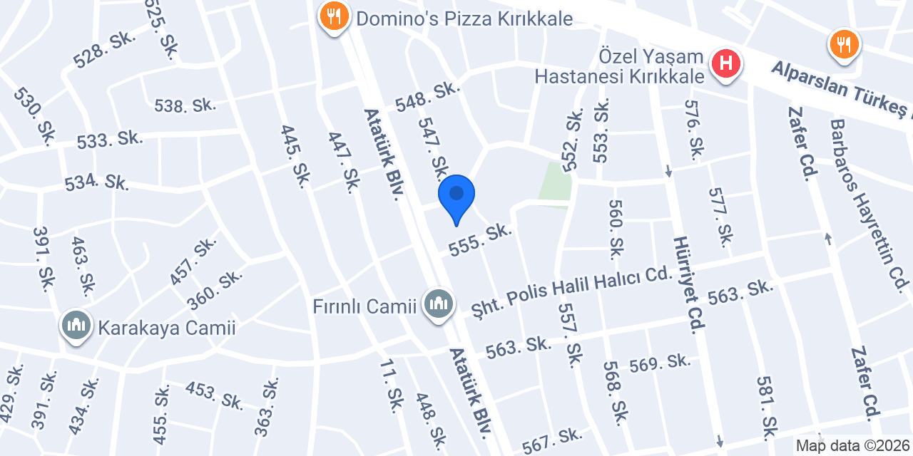 Namık Kemal Ortaokulu konumu