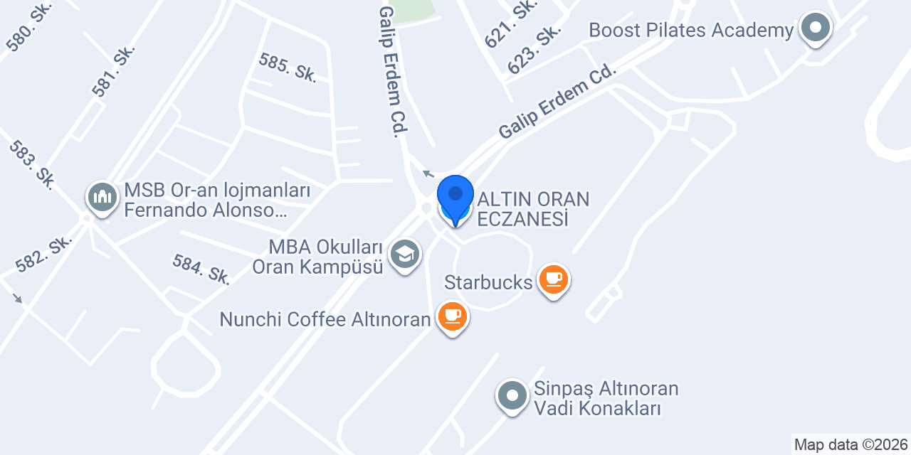 ALTIN ORAN ECZANESİ konumu