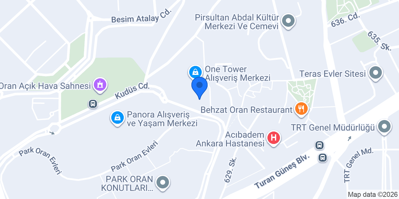 Kahve Dünyası - Ankara One Tower Avm konumu