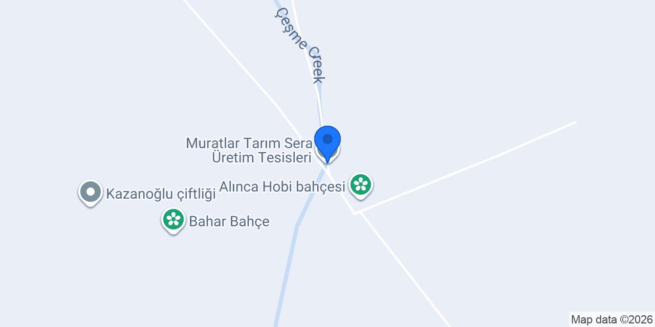Muratlar Tarım Sera Üretim Tesisleri konumu
