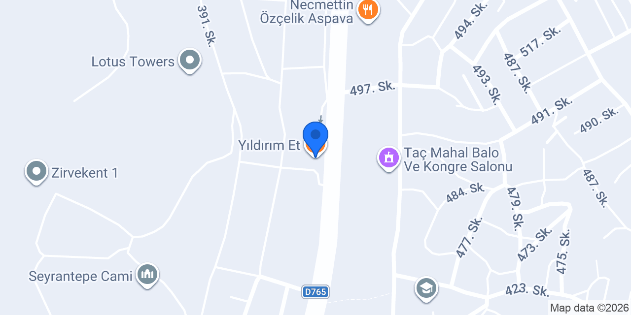 Yıldırım Et konumu