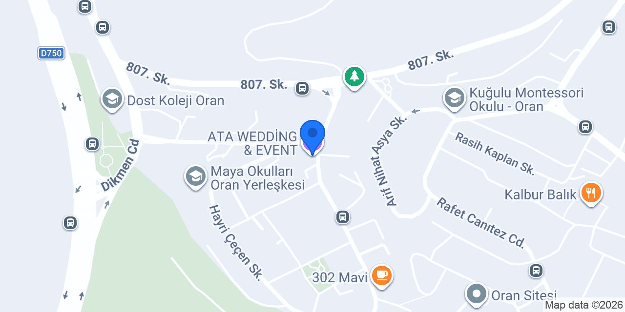 ATA WEDDİNG & EVENT konumu