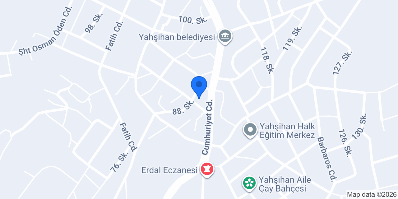Yahşihan İlçe Sağlık Müdürlüğü konumu