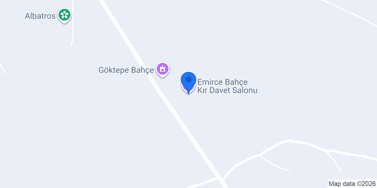 Emirce Bahçe Kır Davet Salonu konumu