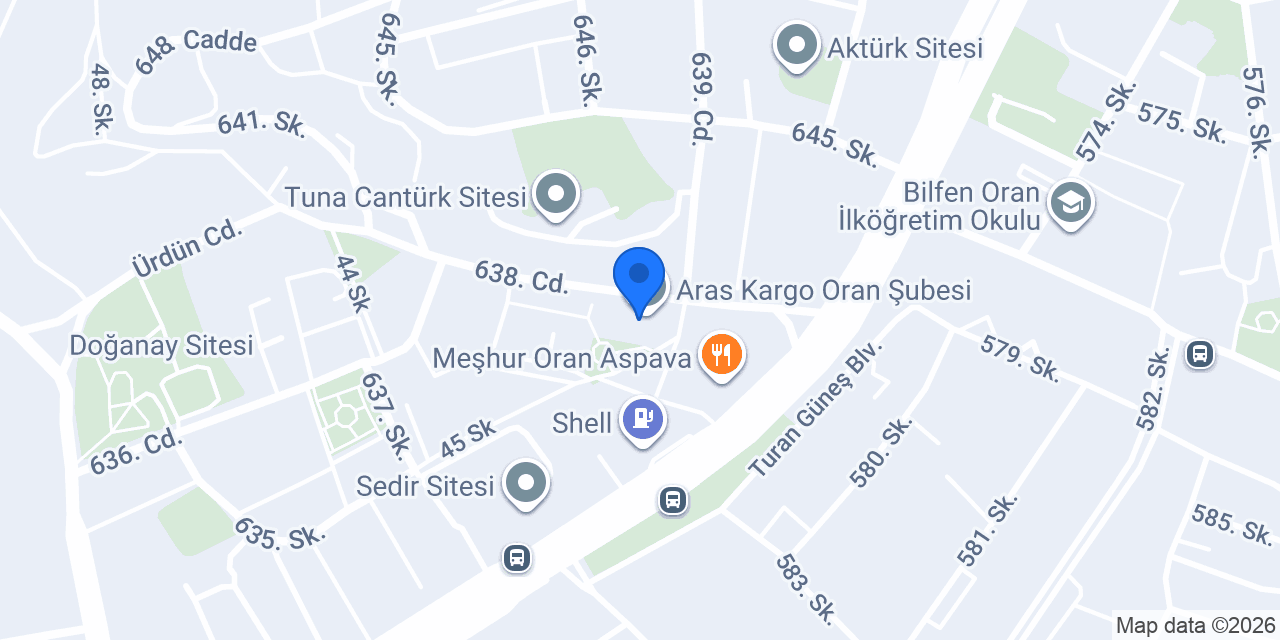 Aras Kargo Oran Şubesi konumu