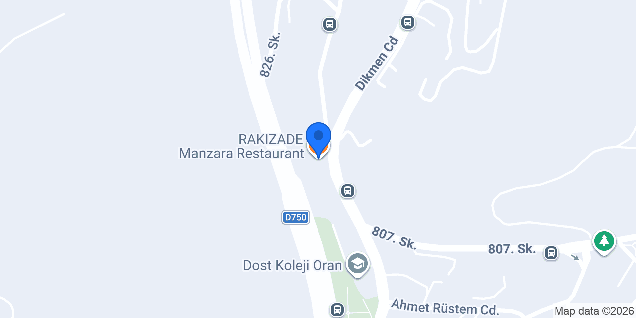 RAKIZADE Manzara Restaurant konumu