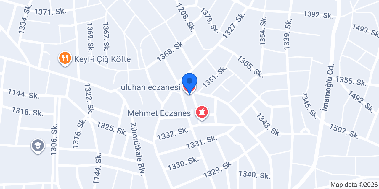 uluhan eczanesi konumu