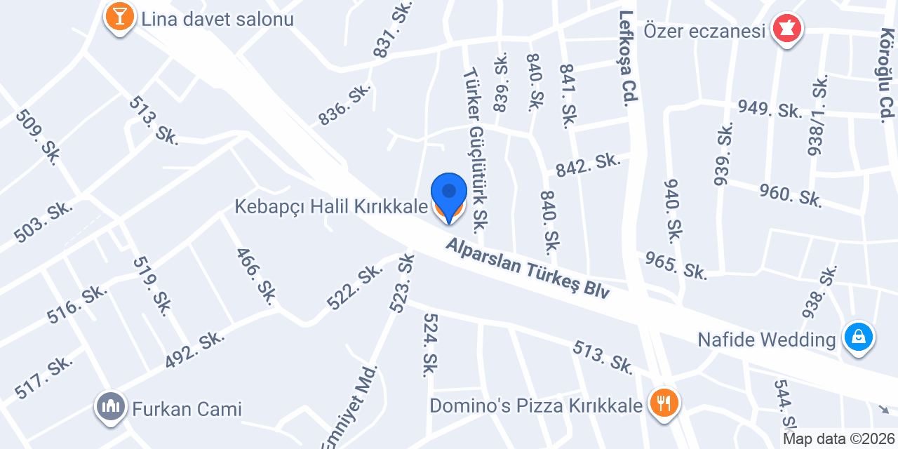 Kebapçı Halil Kırıkkale konumu