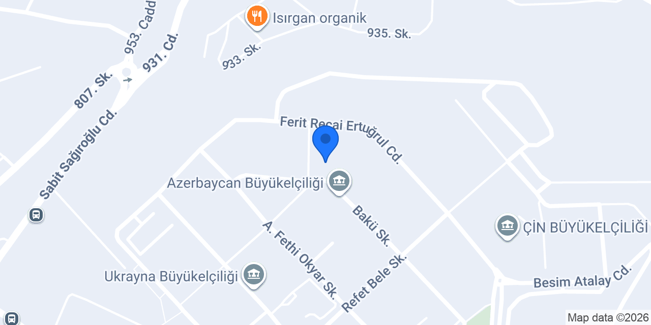 Tunus Büyükelçiliği konumu