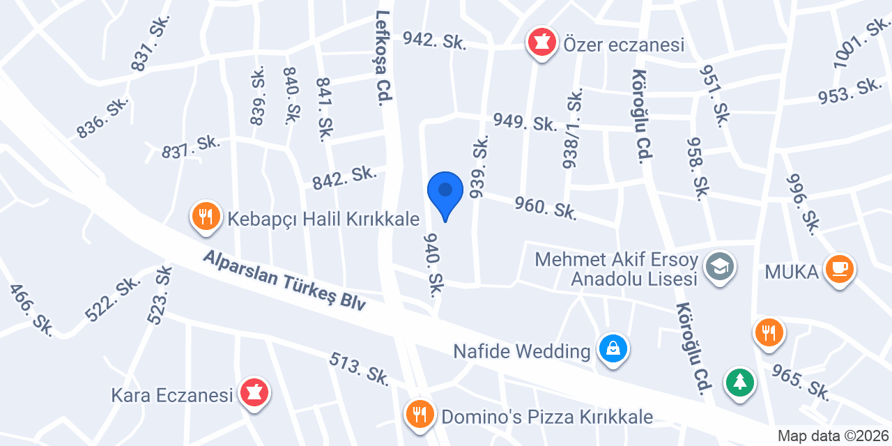 Kırıkkale Su Tesisatçısı Mustafa Usta konumu
