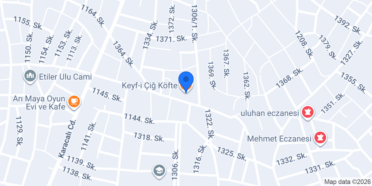 Keyf-i Çiğ Köfte konumu