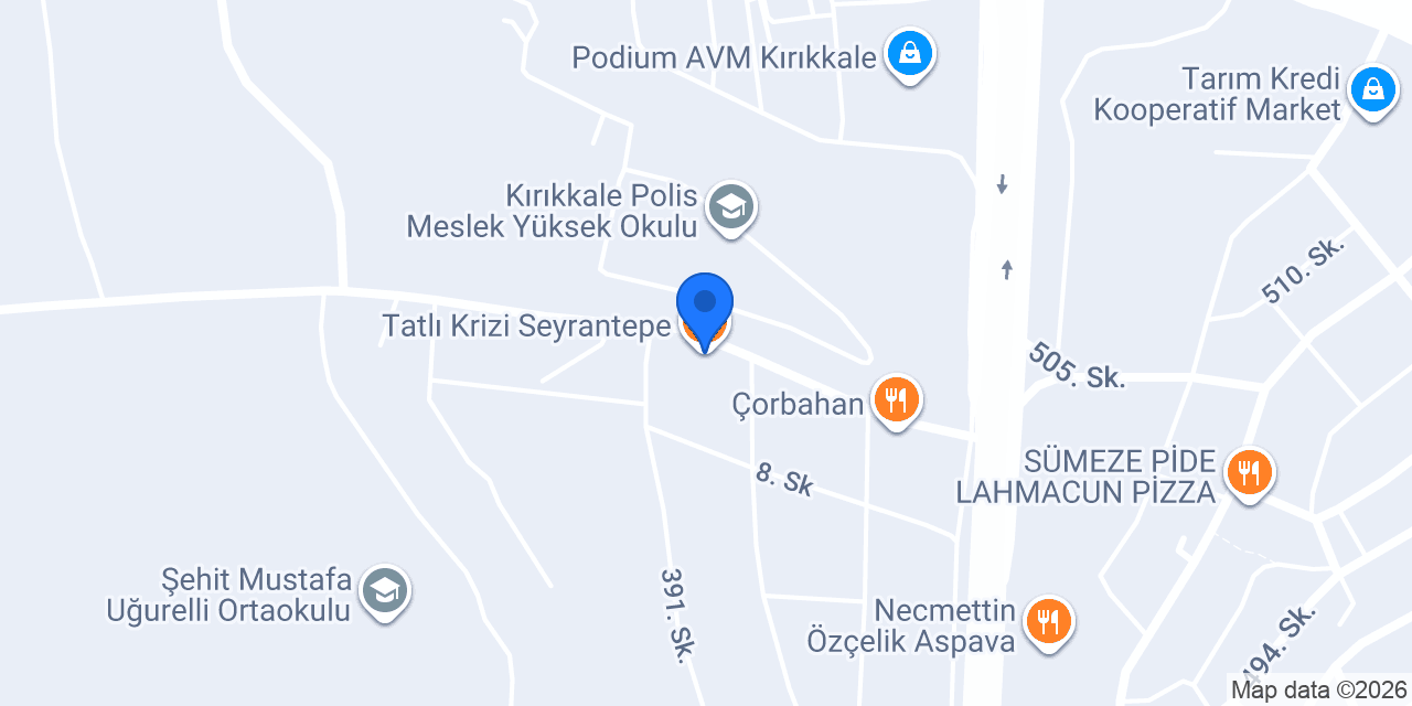 Tatlı Krizi Seyrantepe konumu