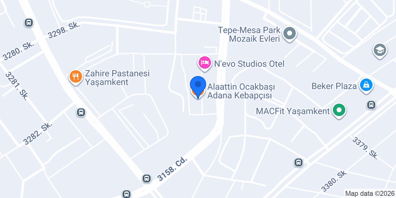 Alaattin Ocakbaşı Adana Kebapçısı konumu