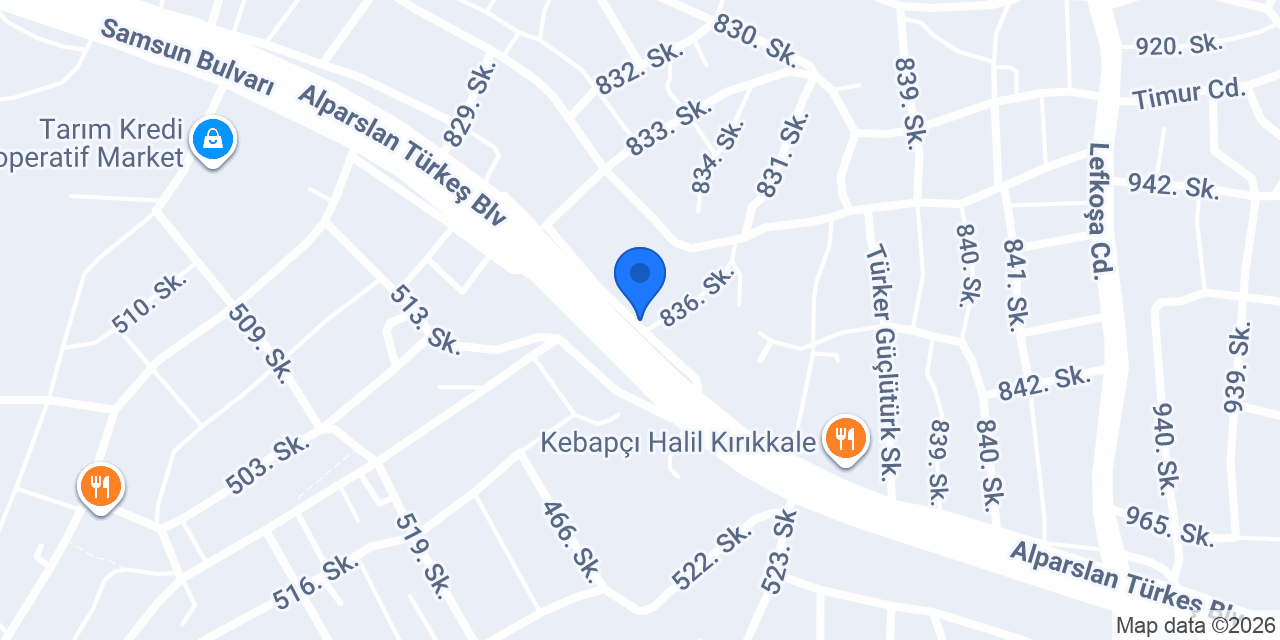 Kırıkkale İhtisas Veteriner Kliniği konumu