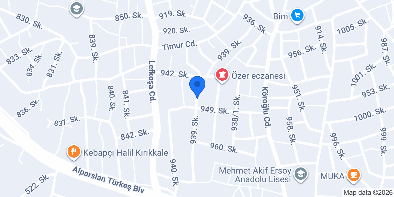 Güleryüz Mobilya konumu