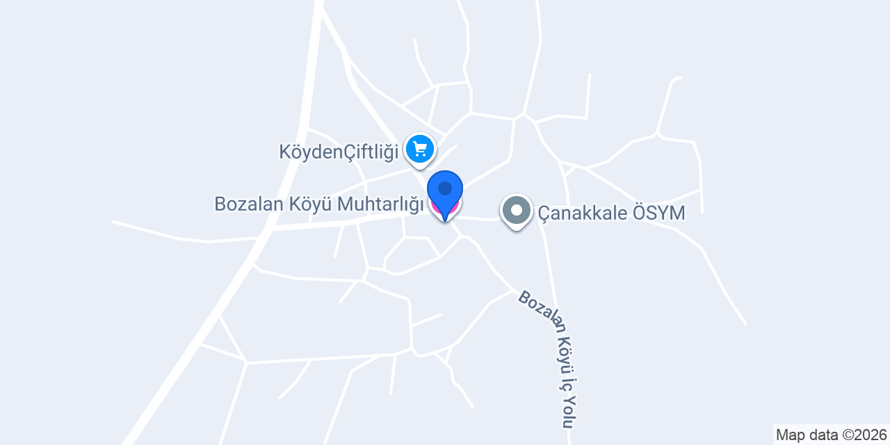 Bozalan Köyü Muhtarlığı konumu