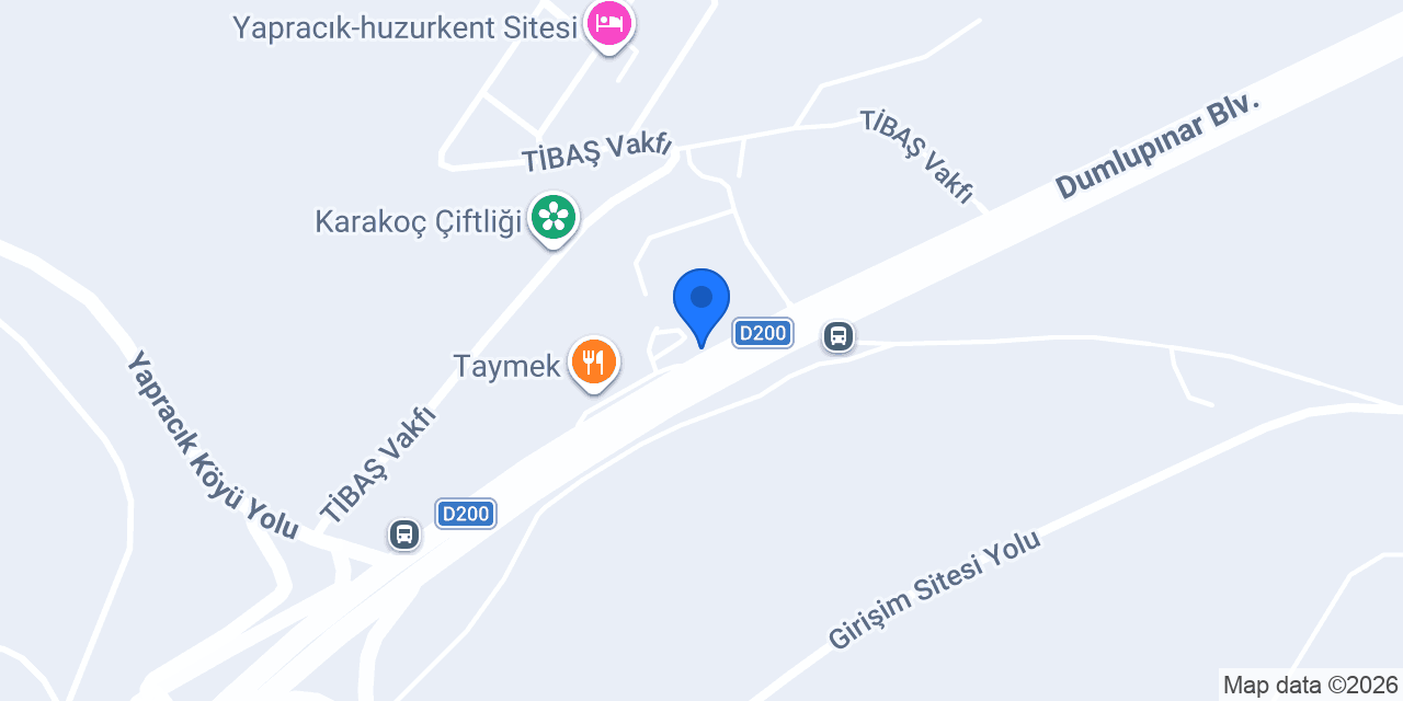 Taymek Oto Lastik konumu