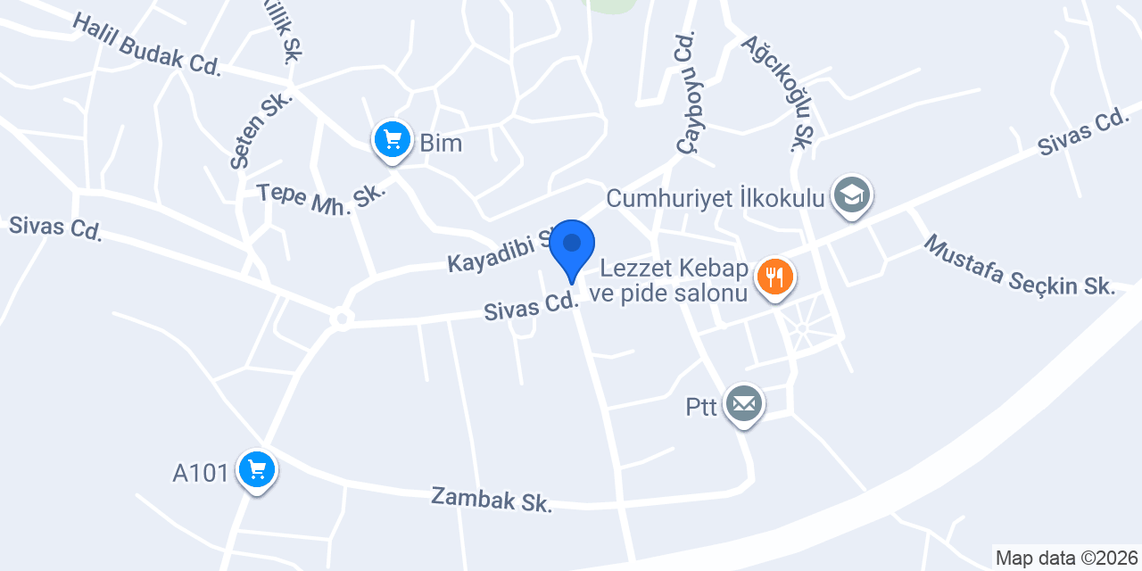 Tapu Müdürlüğü konumu