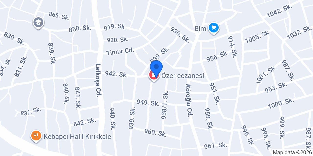 Merkez Eczanesi konumu