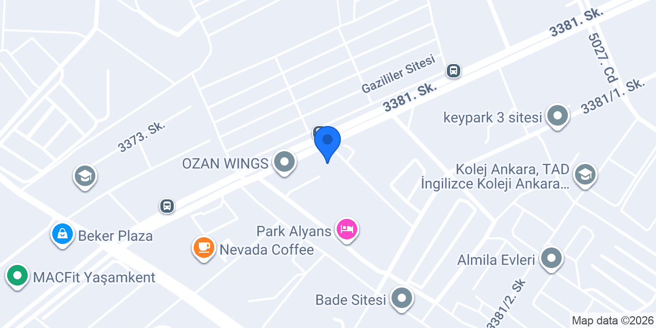 Networkdry Yaşamkent Şubesi konumu