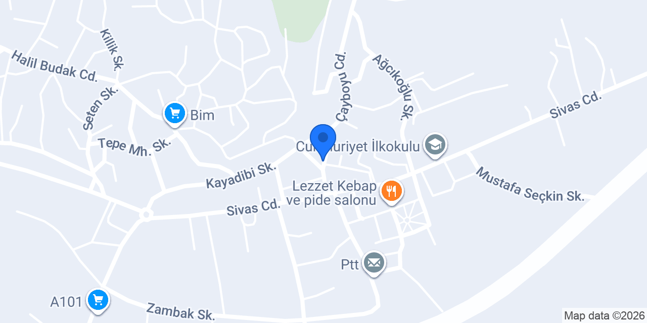 Hafik Öğretmenevi konumu