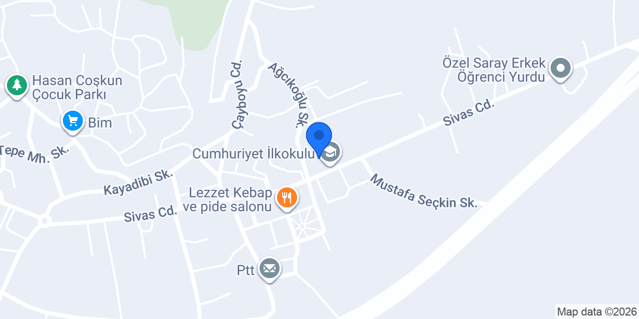 Hafik İlçe Halk Kütüphanesi konumu