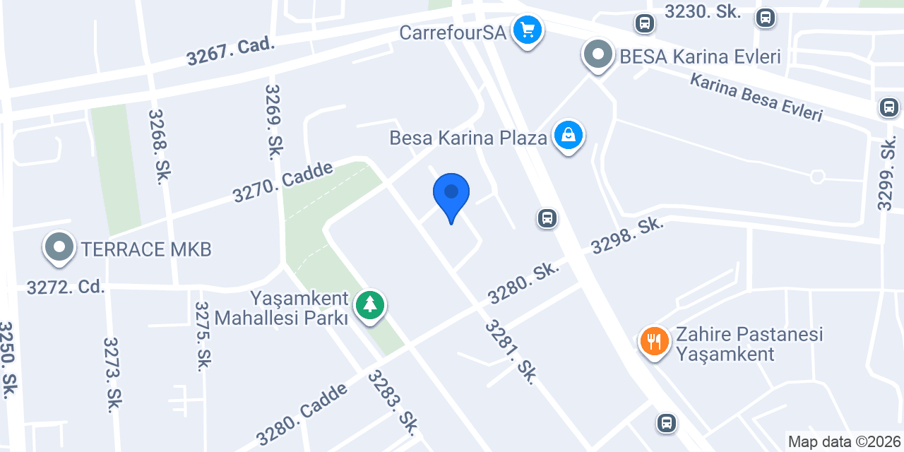 Yaşamkent Halı Yıkama konumu