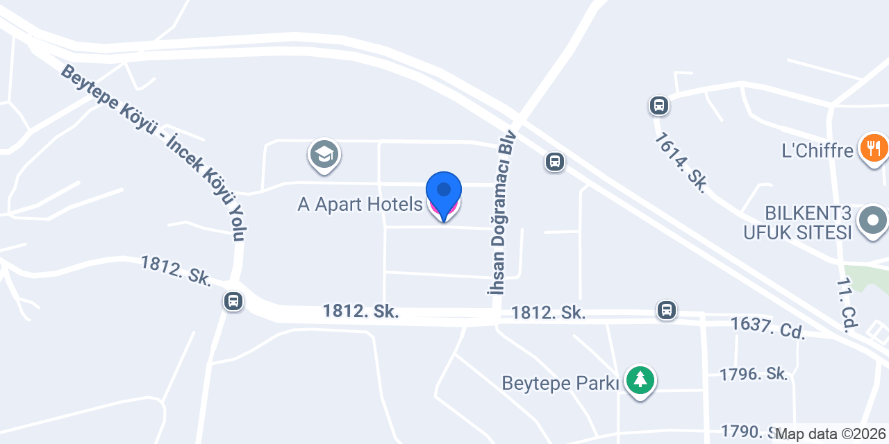 A Apart Hotels konumu